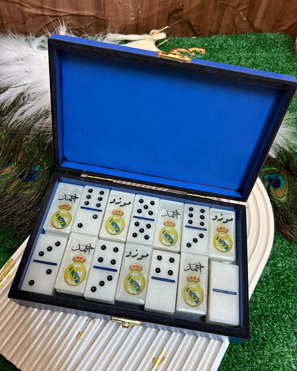 Custom Resin Domino Set – Personalized with Team Logo & Name