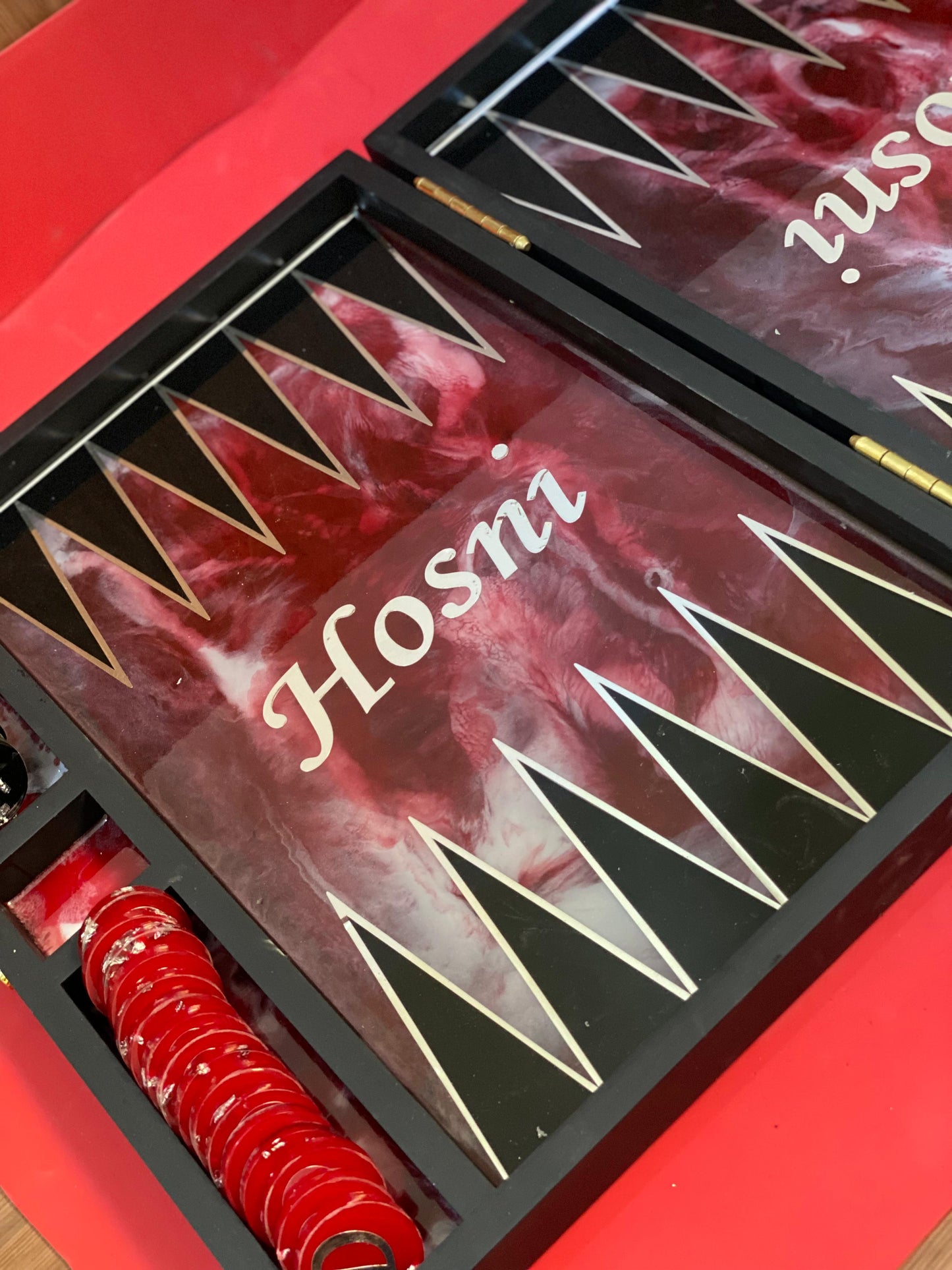 Personalized Tawla (Backgammon) Set – Custom Name