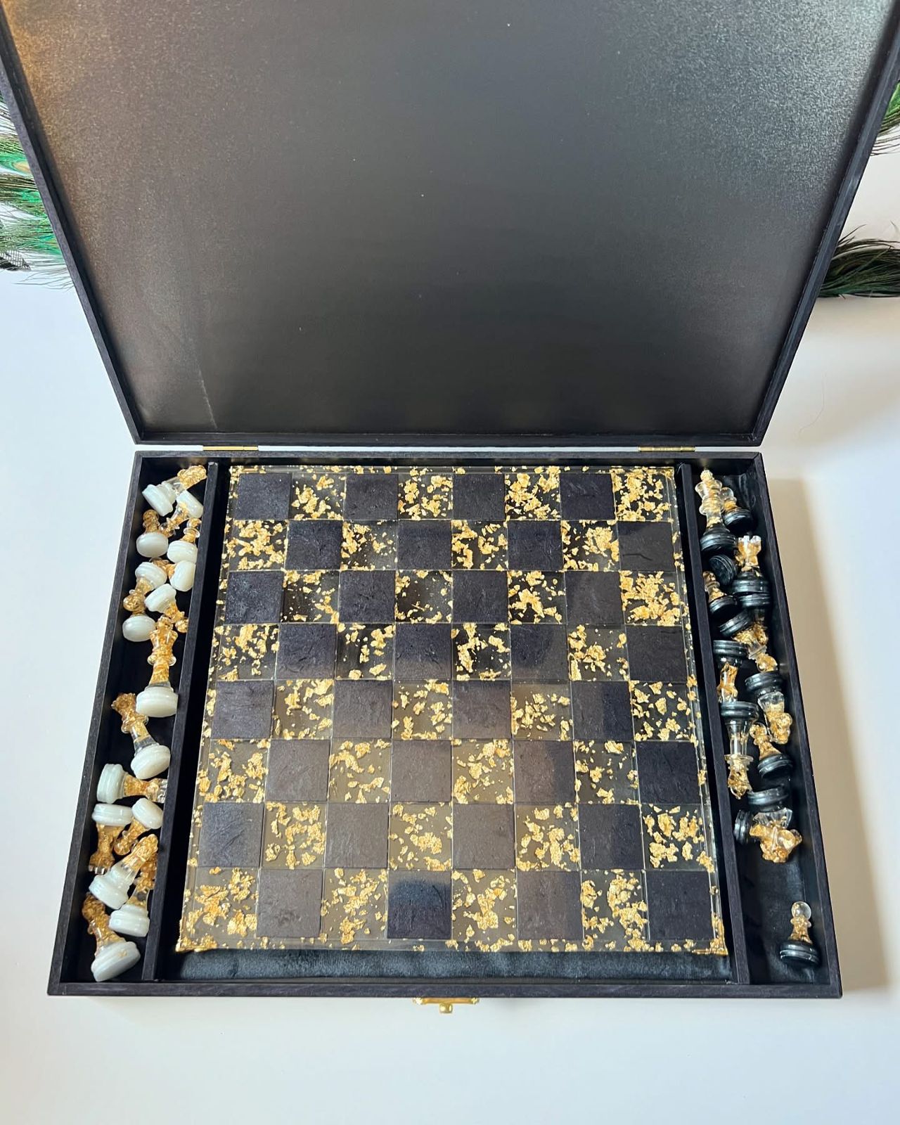 Resin Chess Set – Personalized with Your Name & Color