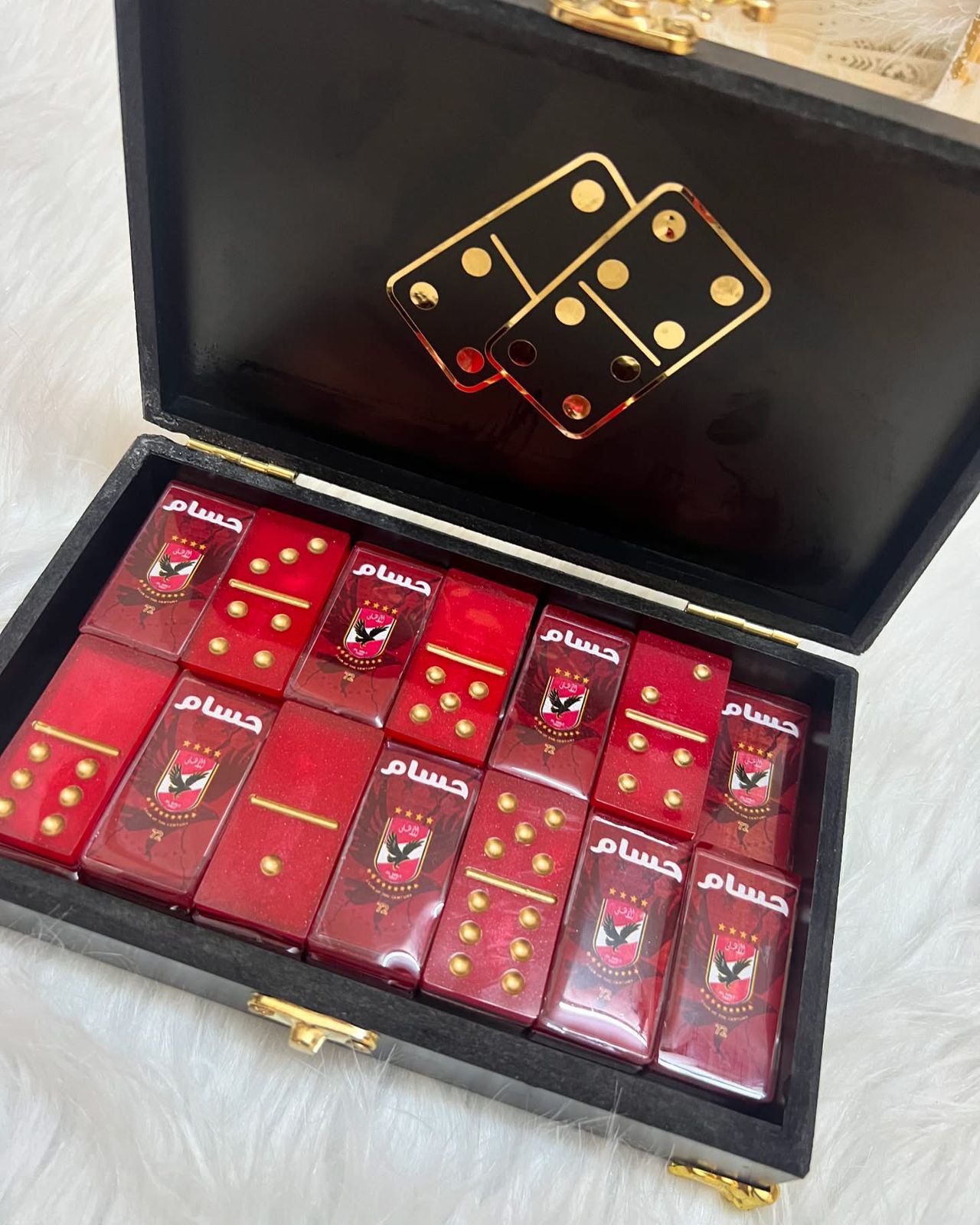 Al Ahly Resin Domino Set Choose [Your Name] [Your Team] [Color]
