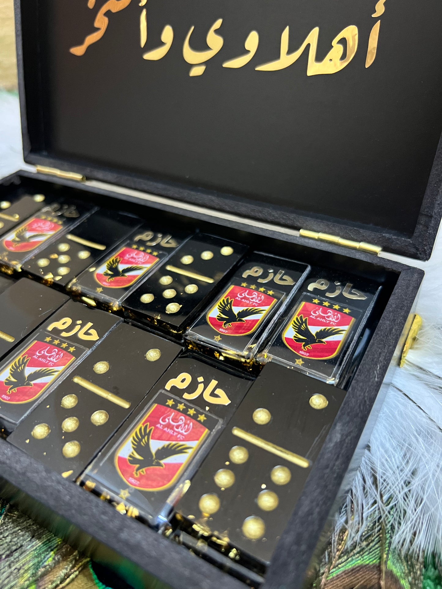 Al Ahly Resin Domino Set Choose [Your Name] [Your Team] [Color]