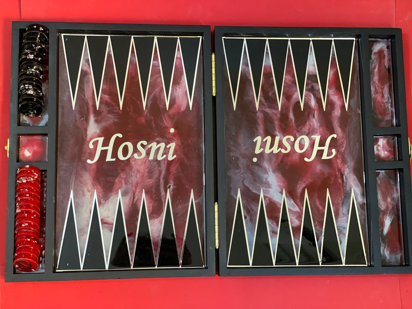 Personalized Tawla (Backgammon) Set – Custom Name