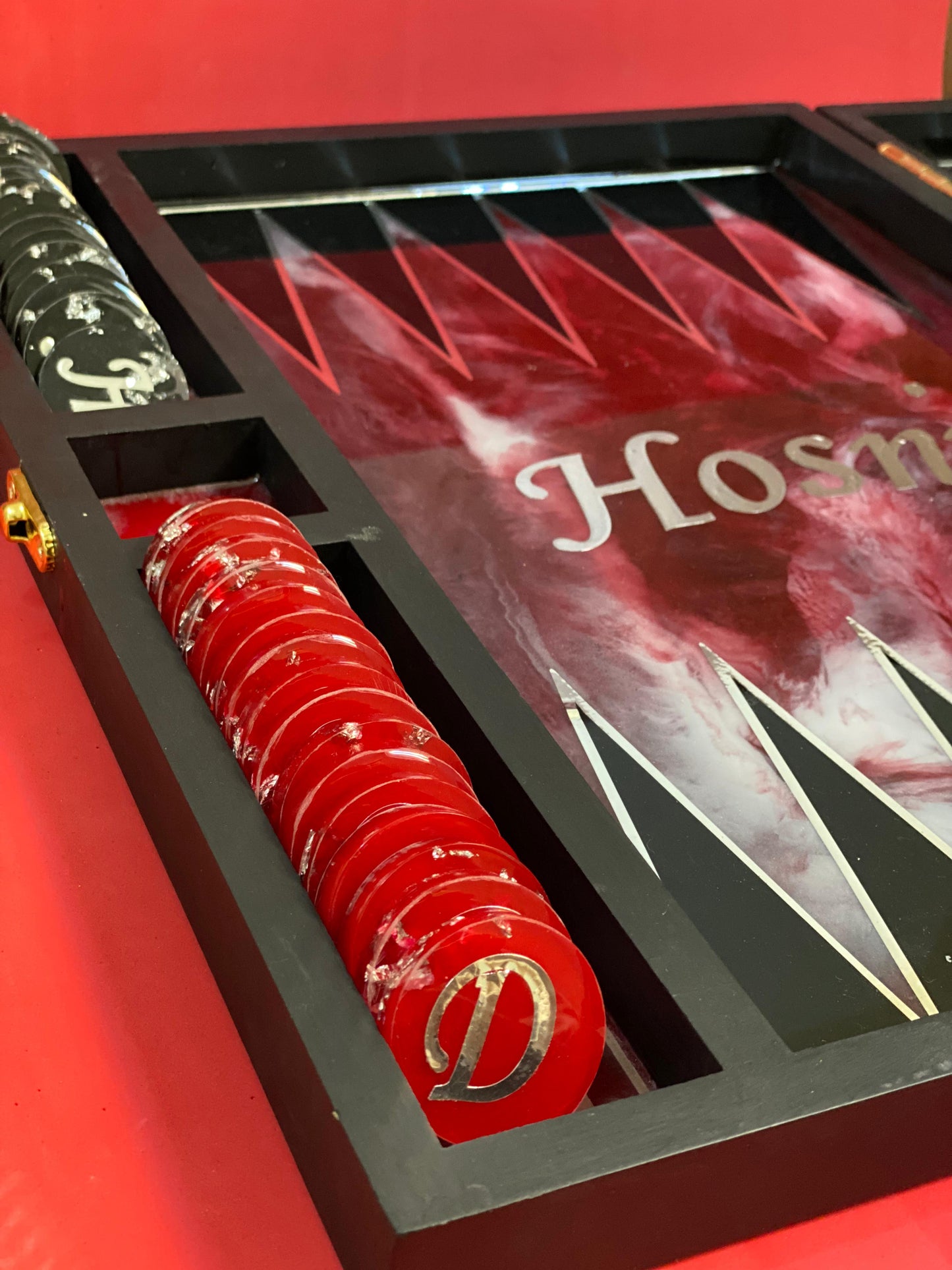Personalized Tawla (Backgammon) Set – Custom Name